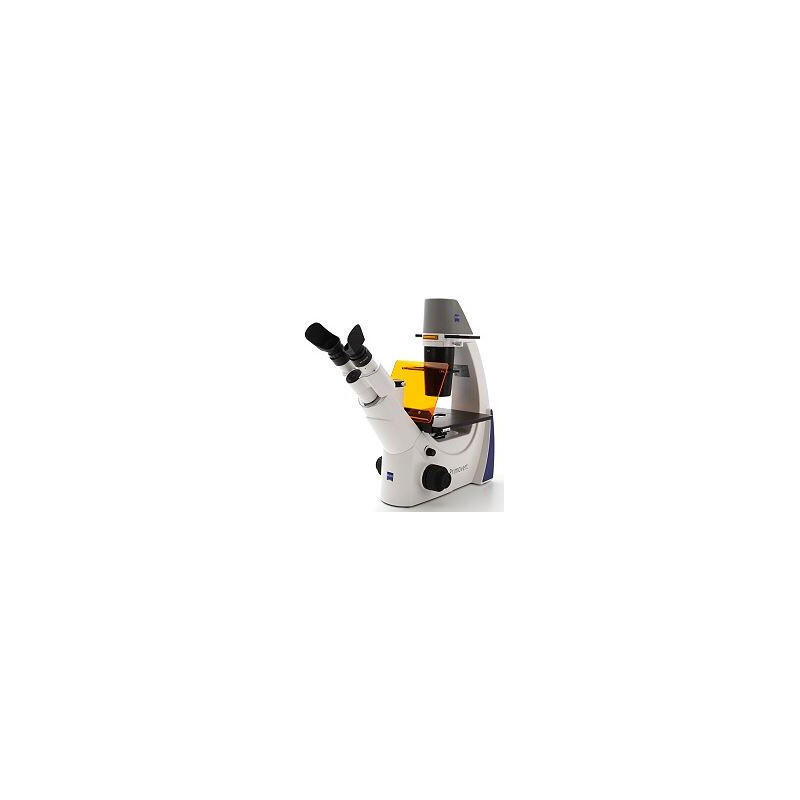 ZEISS Microscópio invertido Primovert trino Ph0, Ph1, Ph2, 40x, 100x, 200x, 400x Cond 0.4, Fluo 470nm