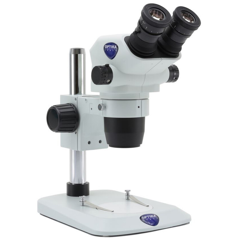 Optika Microscópio estéreo zoom SZO-1, bino, 6,7-45x, Coluna base, sem Iluminação