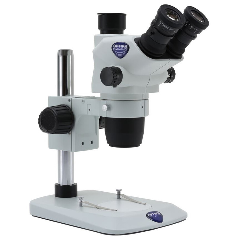 Optika Microscópio estéreo zoom SZO-2, trino, 6,7-45x, Coluna base, sem Iluminação