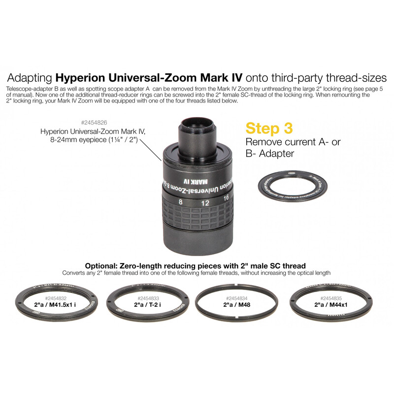 Baader Adapter Adaptadores 2" / T2 0mm
