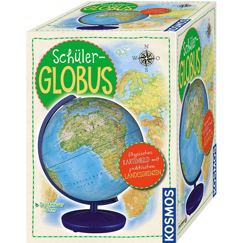 Kosmos Verlag Globos para crianças Schülerglobus physisch 26cm