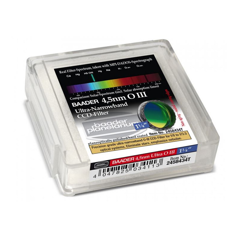Baader Filtro Ultra-Narrowband 4.5nm OIII CCD-Filter 1,25"