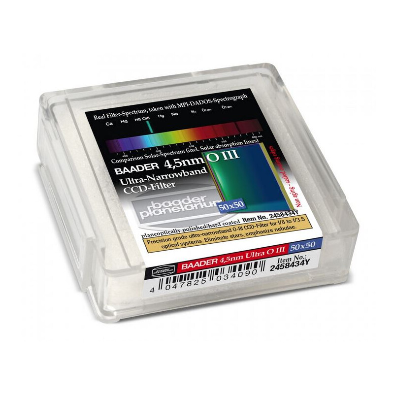 Baader Filtro OIII de banda ultra-narrowband 4.5nm 50x50mm