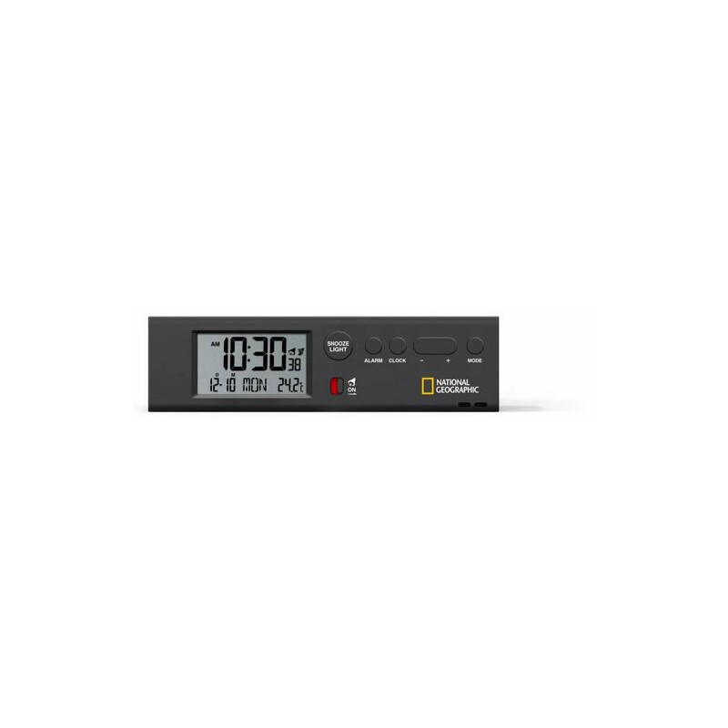 National Geographic Relógio World Time Clock with Temperature and Flashlight