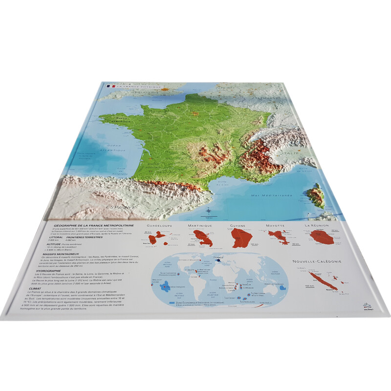 3Dmap Mapa La France Physique