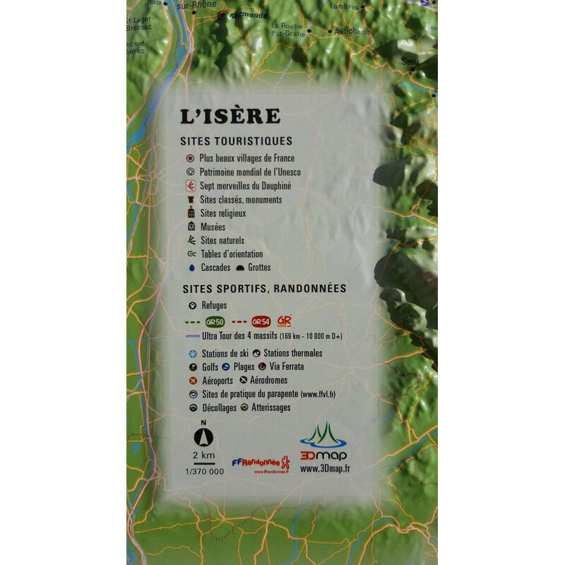 3Dmap Mapa regional L'Isère