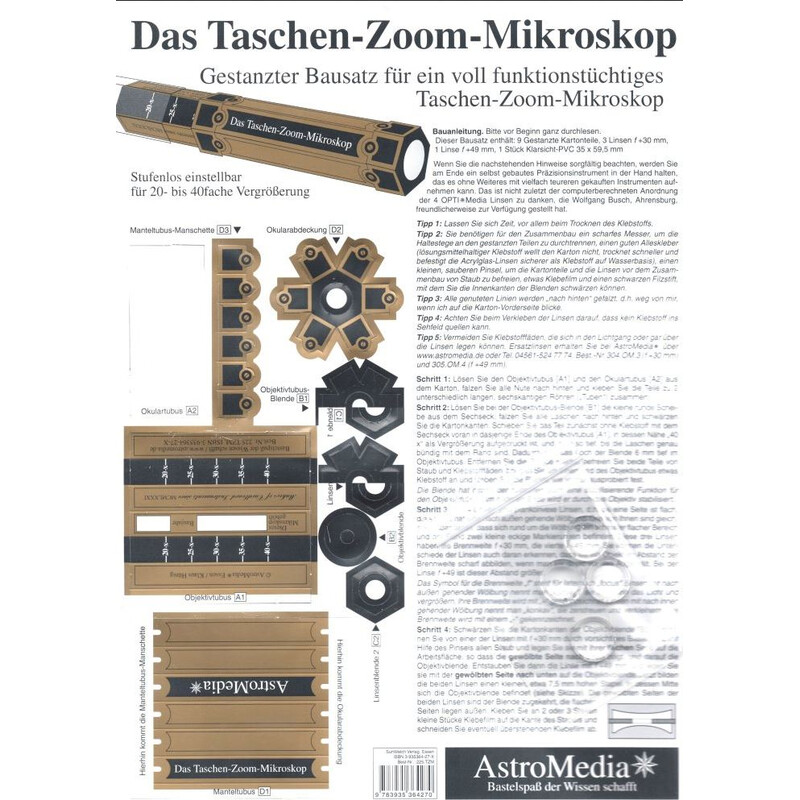 AstroMedia Kit sortimento Taschen-Zoom-Mikroskop