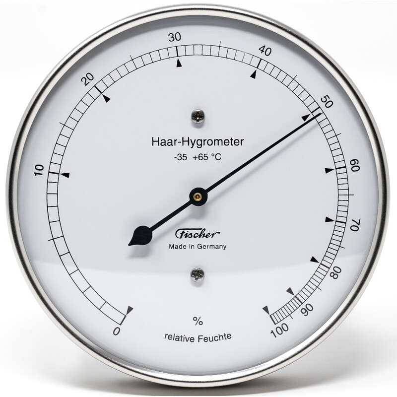 Fischer Estação meteorológica Hair-Hygrometer Stainless Steel