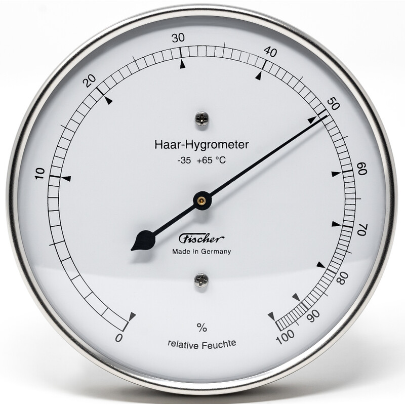Fischer Estação meteorológica Higrómetro de cabelo em Aço inoxidável