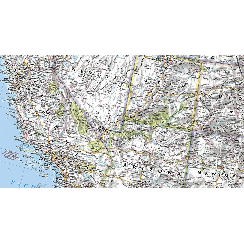 National Geographic Mapa dos EUA político (111 x 77 cm)
