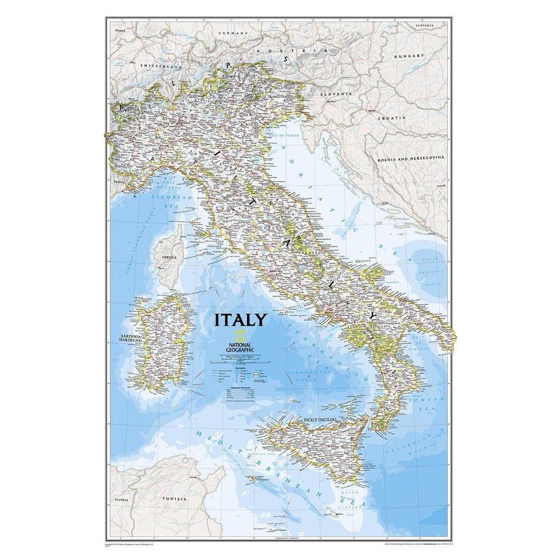 National Geographic Mapa Itália