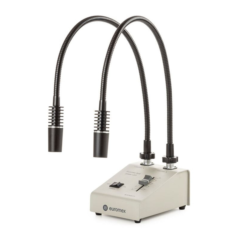 Euromex Fonte de luz LE.5207, com 2 Condutores de luz Pescoço de cisne 2x3W, 6500K