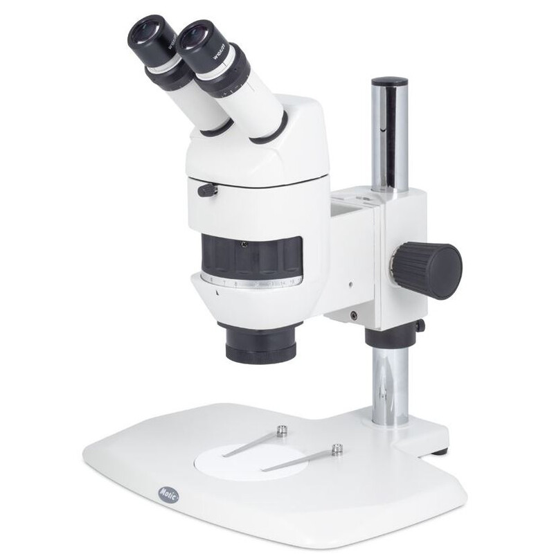 Motic Microscópio estéreo com zoom K-700P, Binóculo, CMO, sem Iluminação, 10x-52x