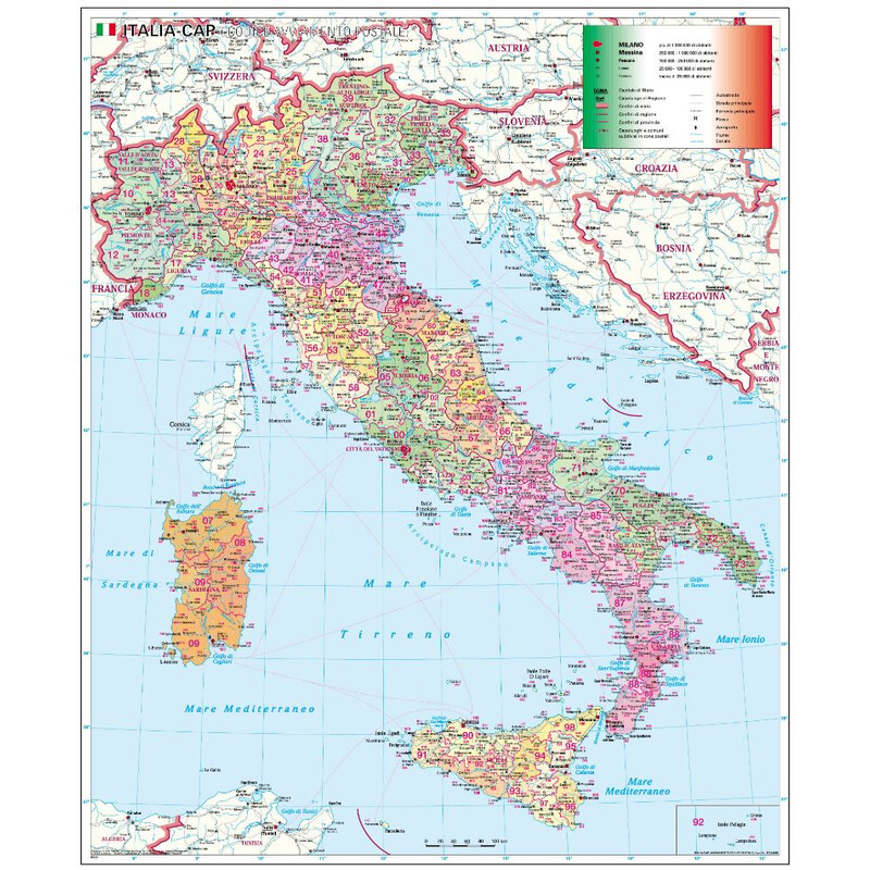 Stiefel Mapa dos códigos postais de Itália (Italiano)