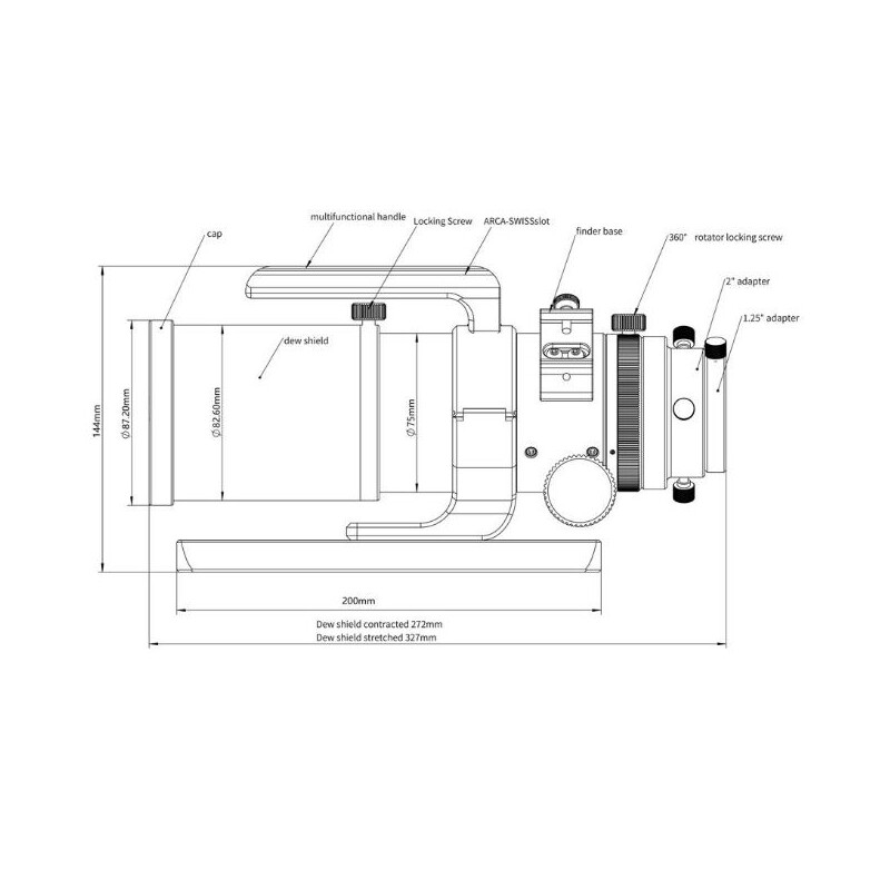 Sharpstar Refrator apocromático AP 61/270 EDPH III OTA