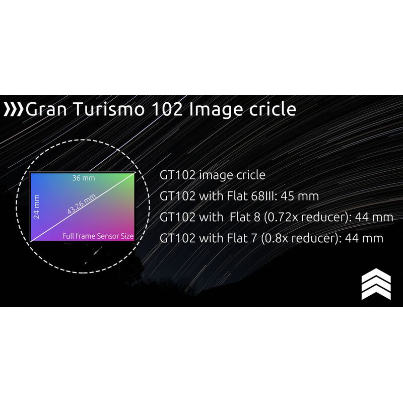 William Optics Refrator apocromático AP 102/703 Gran Turismo GT 102 OTA Set