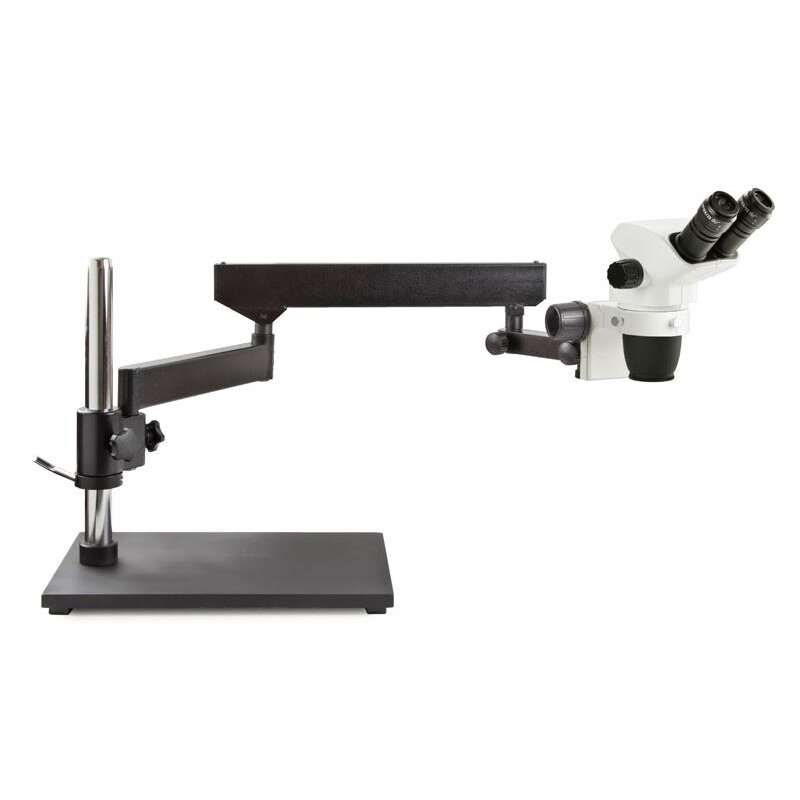 Euromex Microscópio estéreo zoom NZ.1902-AP, 6,7-45x, braço articulado, pinça de palco, bino