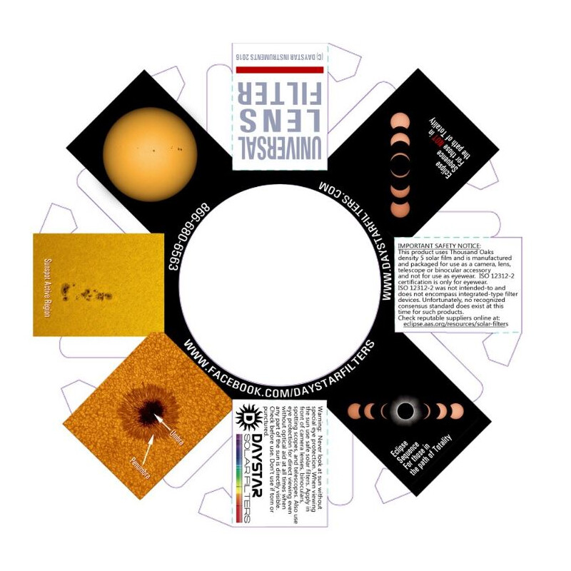 DayStar Filtros solares ULF-90-2 Binocular