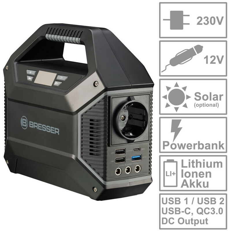 Bresser Central eléctrica Mobile 100 Watt + Carregador Solar 40 Watt