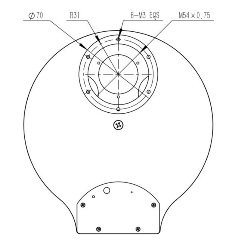 QHY Roda de filtro CFW3M-US 7x 36 mm