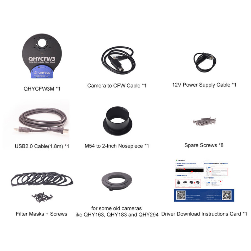 QHY Roda de filtro CFW3M-US 7x 36 mm