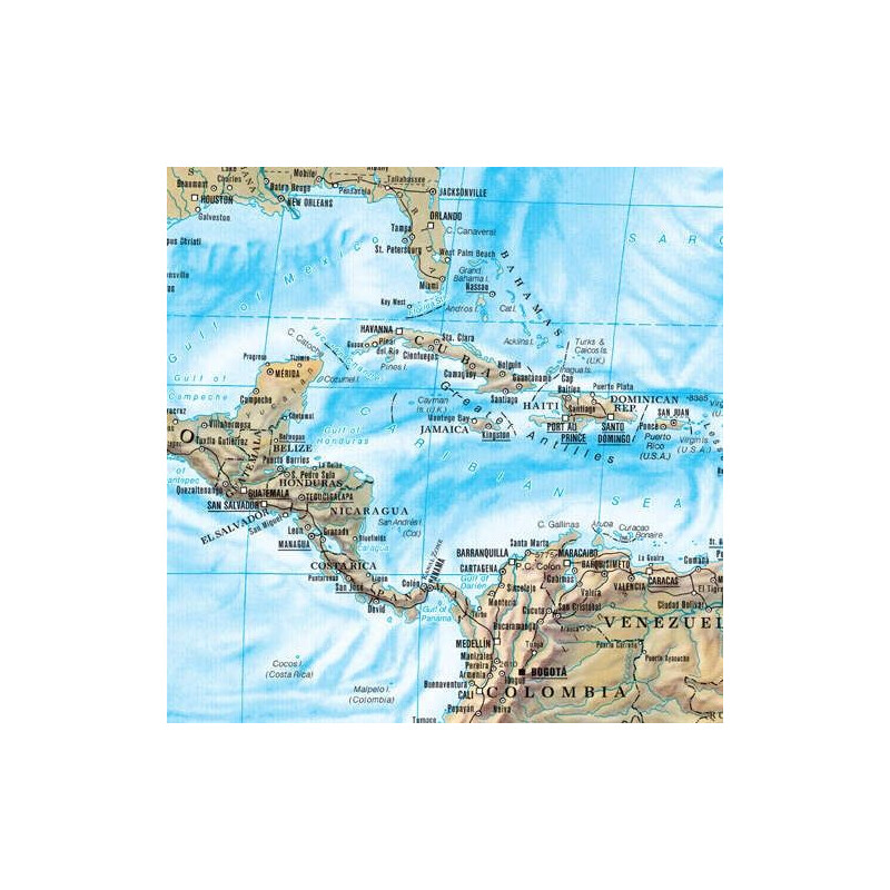 freytag & berndt Mapa mundial físico (118 x 82 cm)