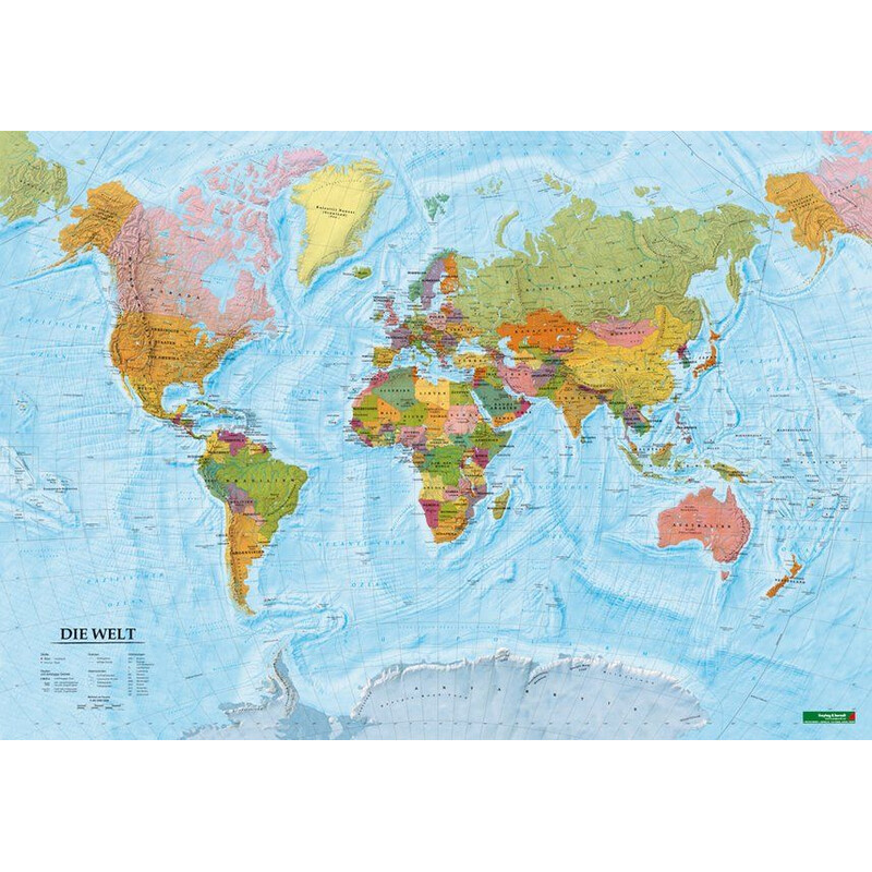 freytag & berndt Mapa mundial político (100 x 70 cm)