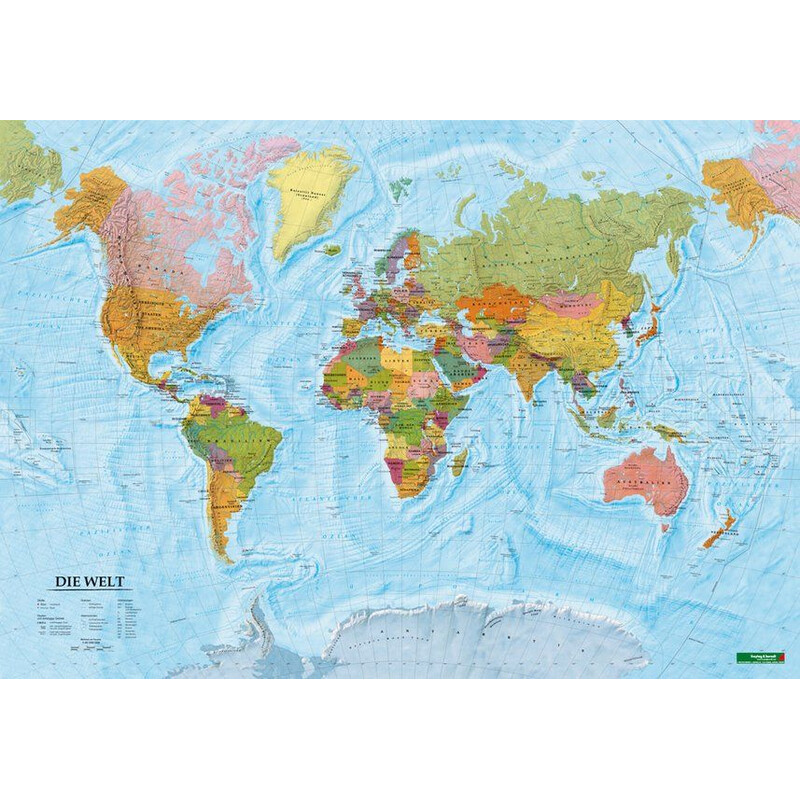 freytag & berndt Mapa mundial politisch (100 x 70 cm)