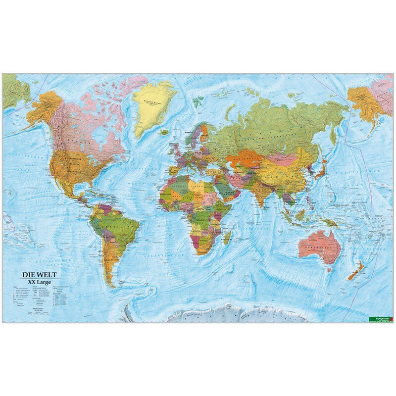 freytag & berndt Mapa mundial político (202 x 130 cm)