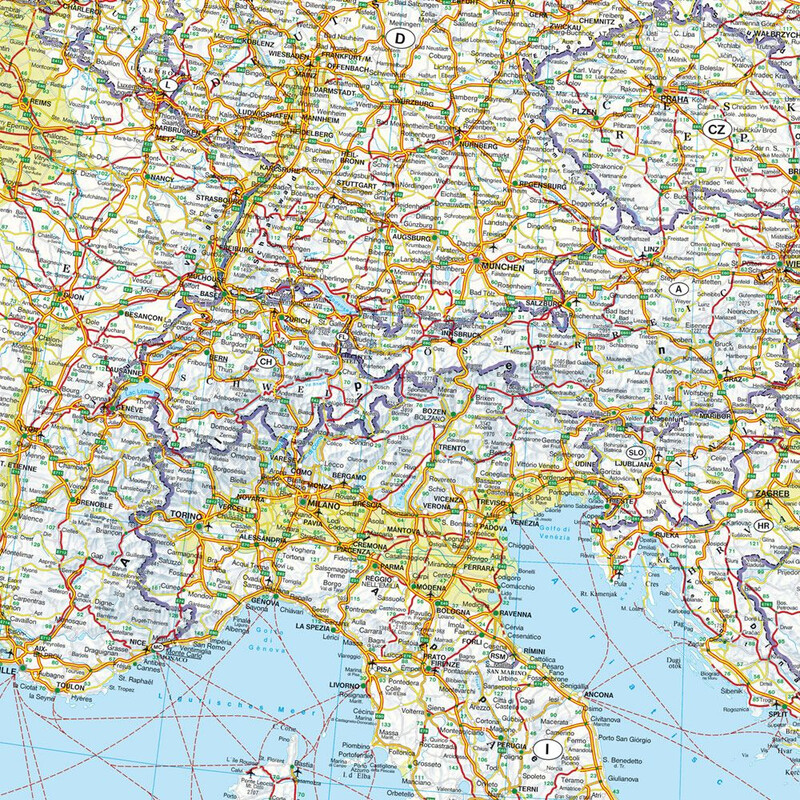 freytag & berndt Mapa de continente Europa (170 x 121 cm)