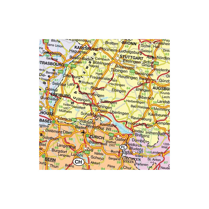 freytag & berndt Mapa de continente Europa (127 x 90 cm)