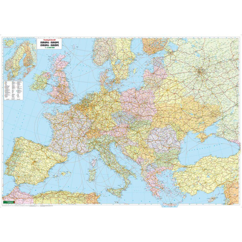 freytag & berndt Mapa de continente Europa (127 x 90 cm)