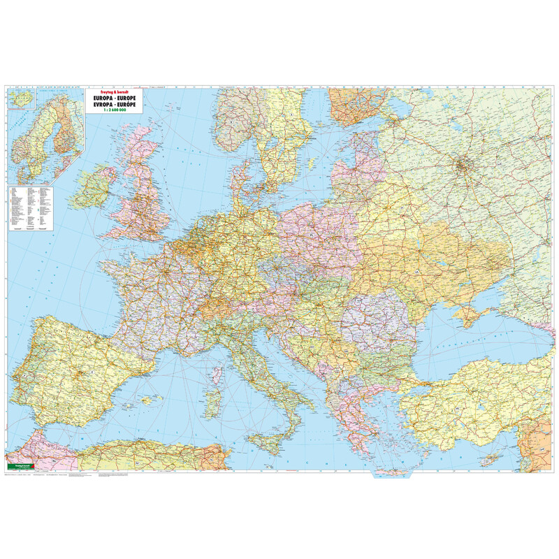 freytag & berndt Mapa de continente Europa (172 x 123 cm)