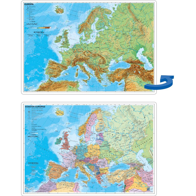 Stiefel Base de secretária Europa fisicamente e politicamente