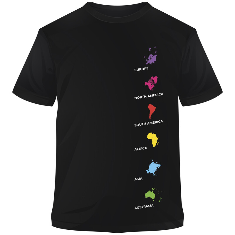 Stiefel T-Shirt Continents of the World L