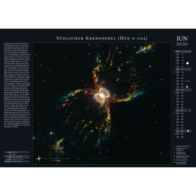 Astronomie-Verlag Weltraum-Kalender 2020