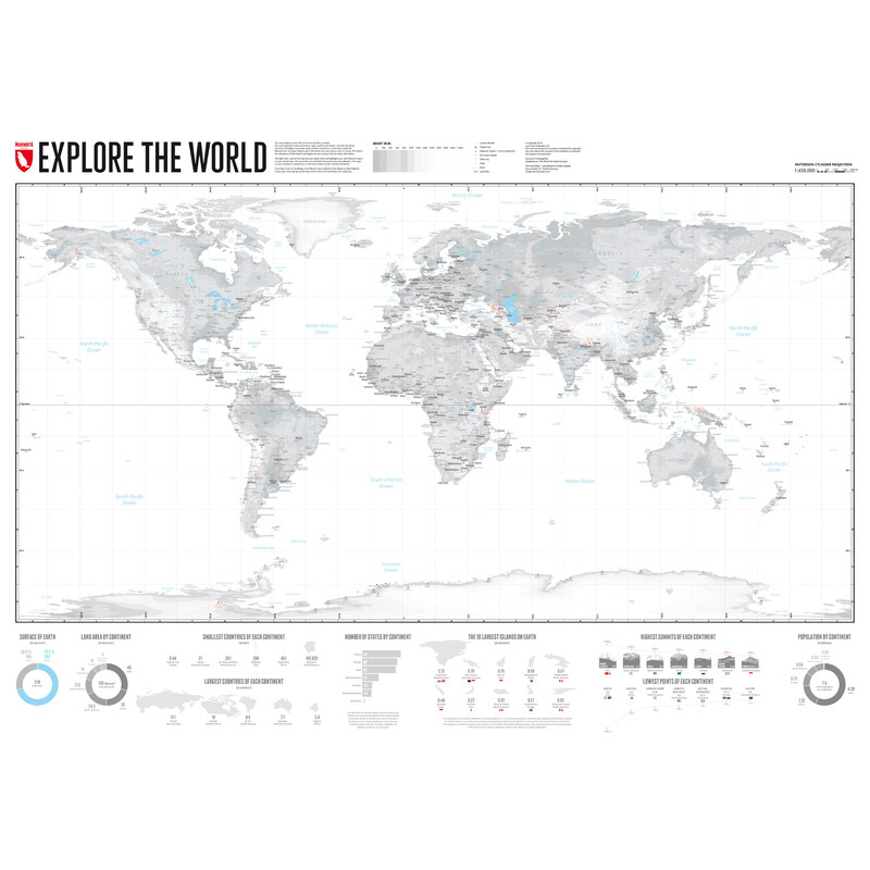 Marmota Maps Mapa mundial Explore the World 100x70cm