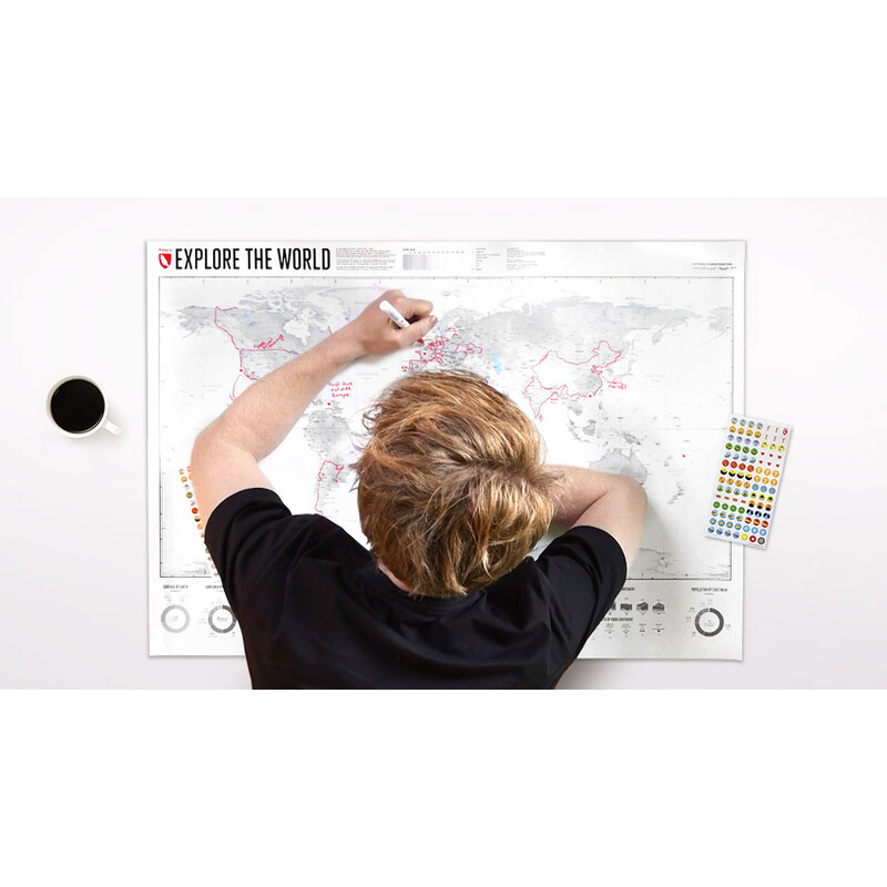 Marmota Maps Mapa mundial Explore the World 100x70cm
