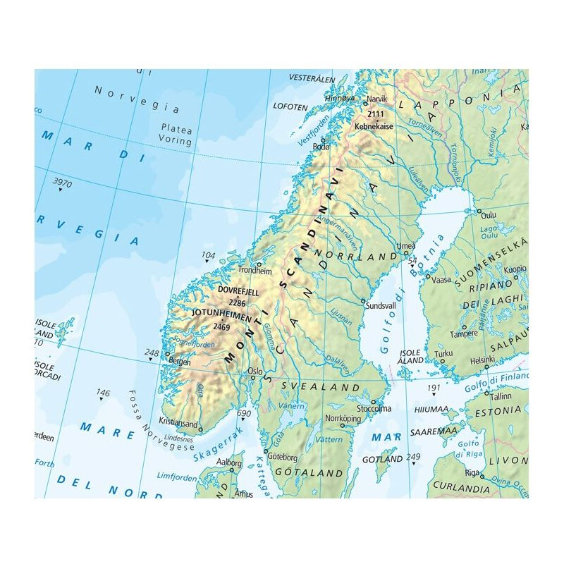 Libreria Geografica mapa de continente Europa fisica e politica