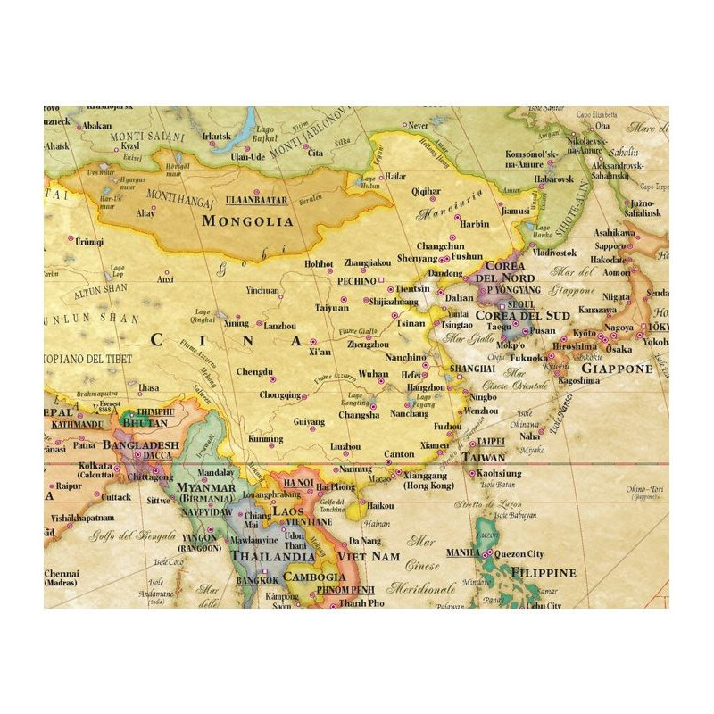 Libreria Geografica Mapa mundial Planisfero Anticato