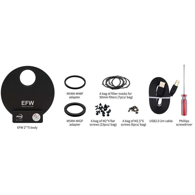 ZWO Roda de filtros Filterrad EFW 5x2"