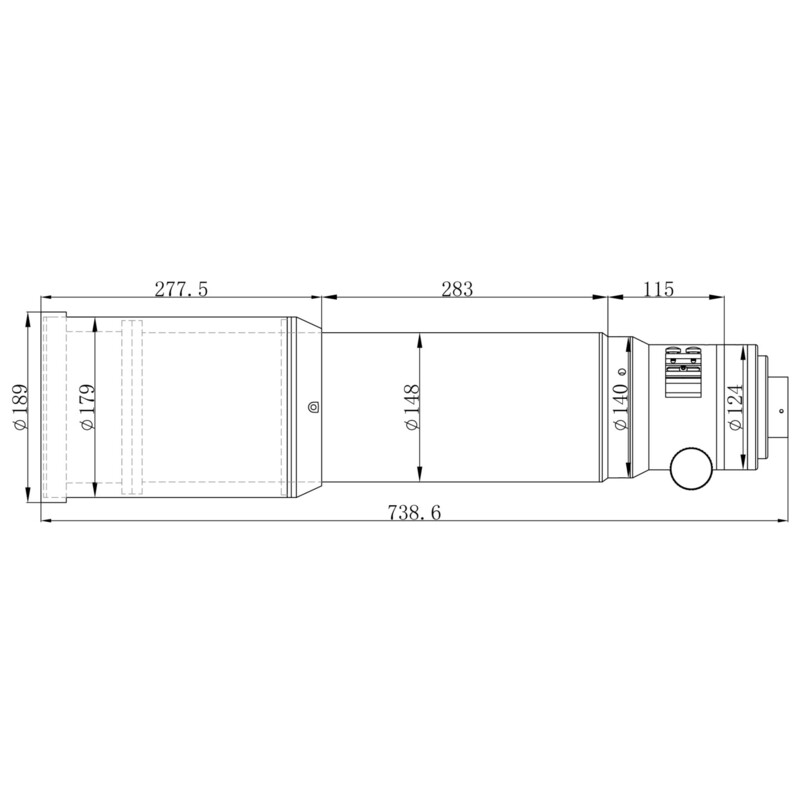 Omegon Refrator apocromático Pro APO AP 140/672 Triplet OTA