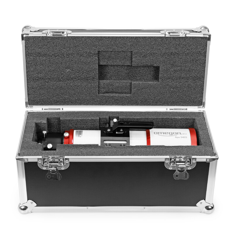 Omegon Refrator apocromático Pro APO AP 94/517 Triplet ED OTA + protocolo de teste