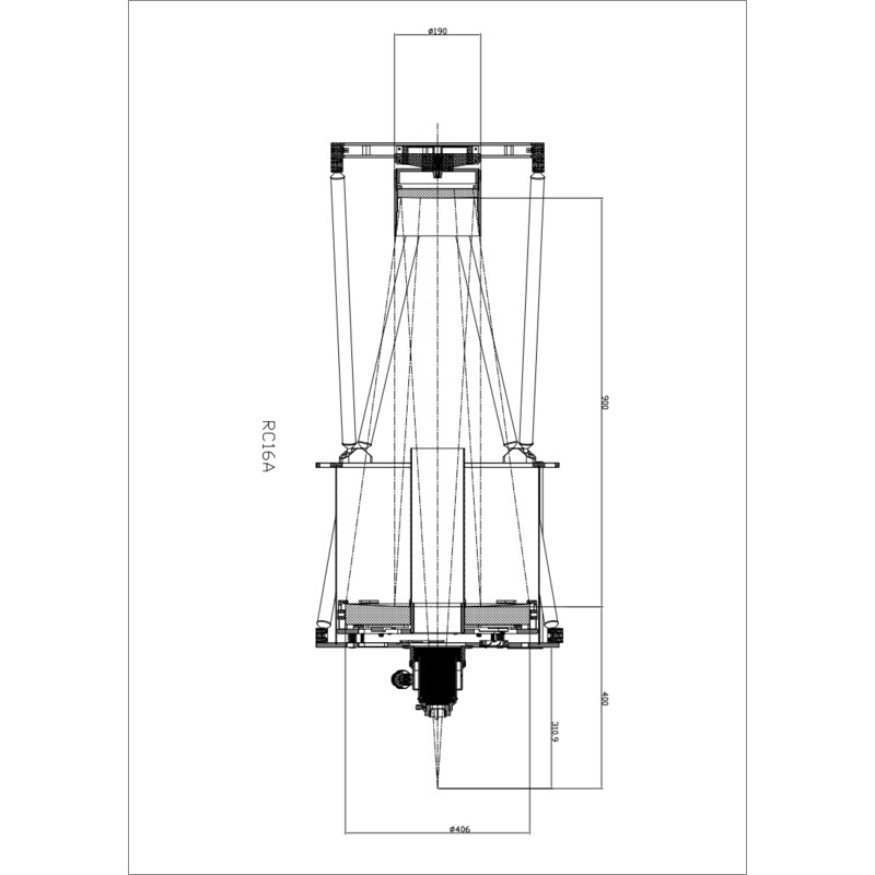 Omegon Conjunto de espelhos Ritchey-Chrétien 16'' F/8