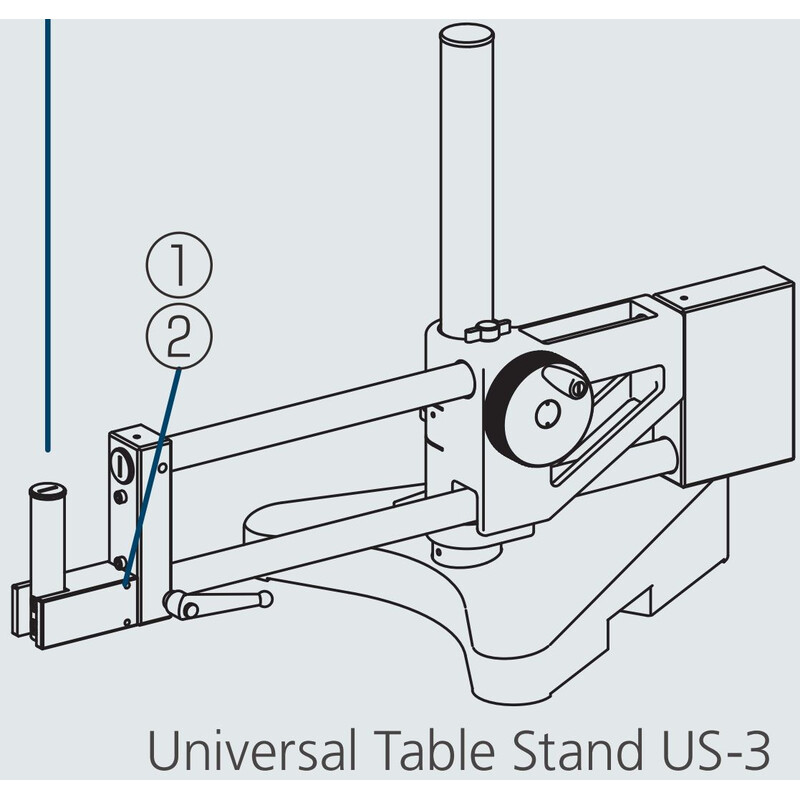 Nikon Overhanging stand US-3, suporte universal de braço duplo, para suporte de focagem C-FMAN ou SM