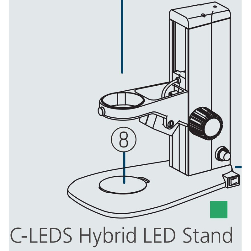 Nikon Braço fixo C-LEDS, Stand LED, luz incidente e transmitida