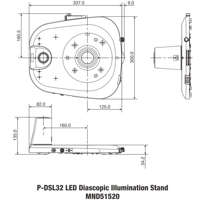 Nikon P-DSL32 Base simples de LED para luz transmitida com pilar