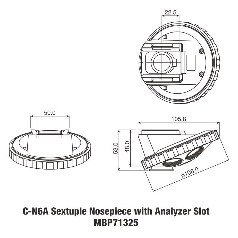 Nikon Nariz C-NA com ranhura para analisador