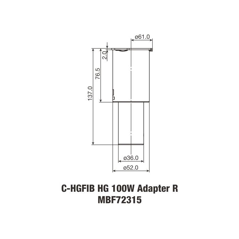 Nikon Adaptadores de fibra ótica C-HGFIB HG 100W ADP