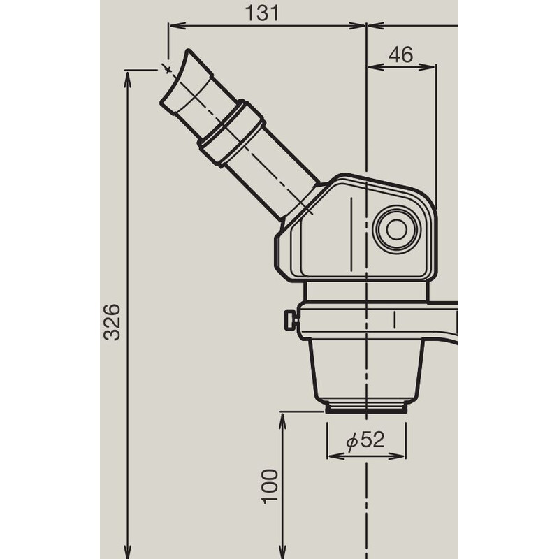 Nikon Microscópio estéreo zoom SMZ445, bino, 0.8x-3.5x, 45°, FN21, L.D.100mm, suporte de braço único
